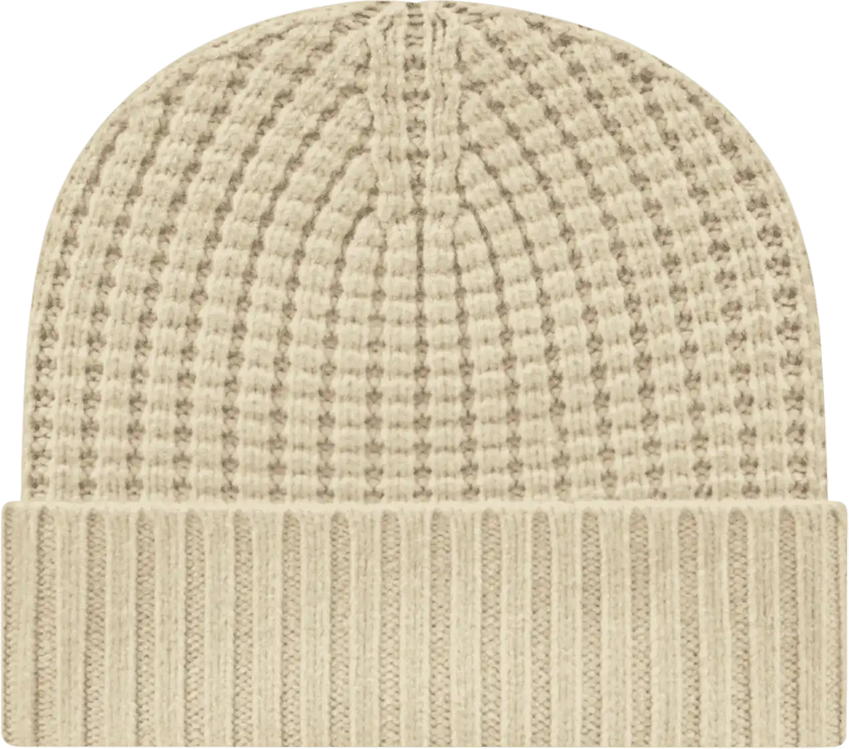 Cap America Ik8552 Premium Waffle Knit with Cuff - Ivory