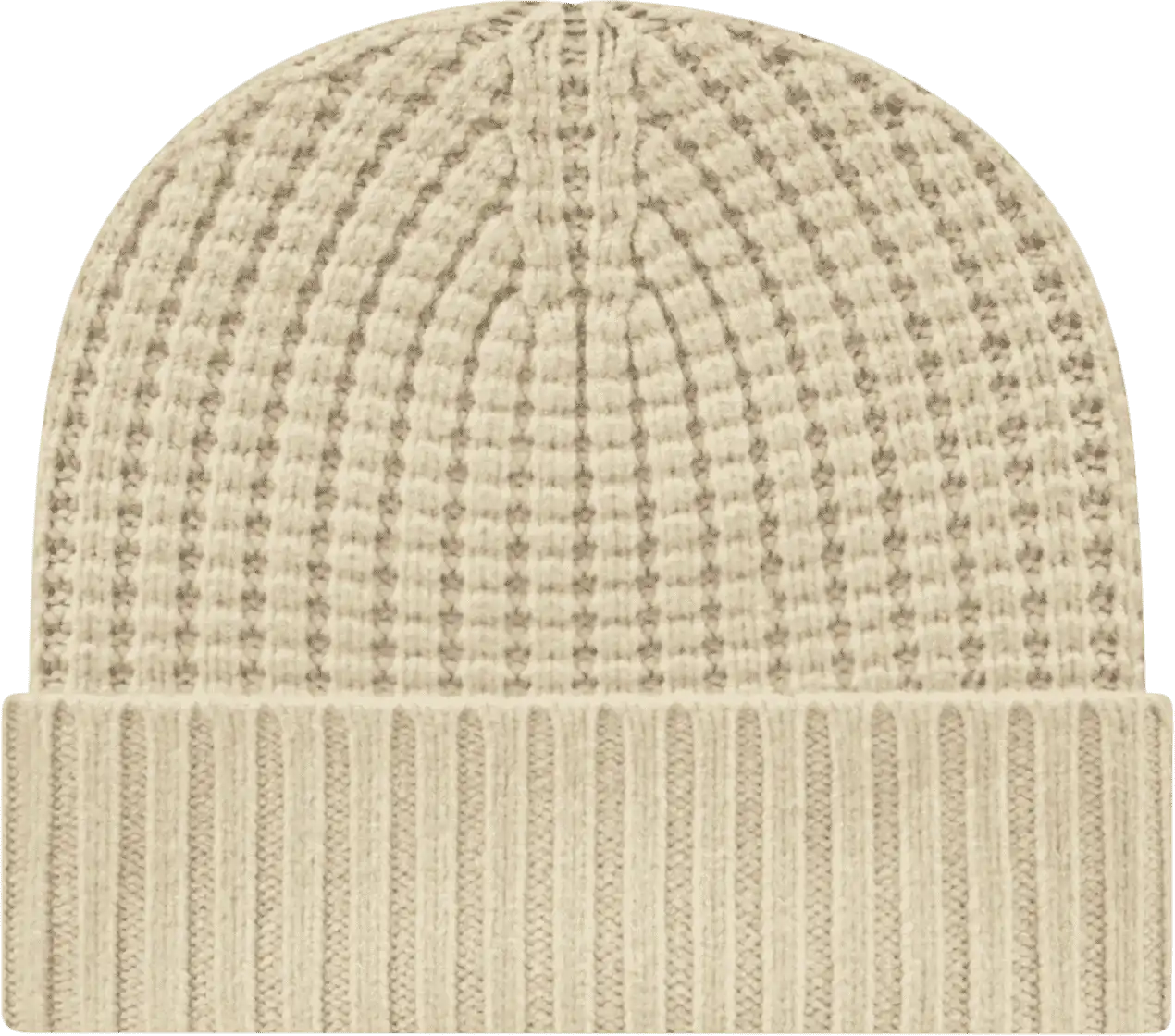 Cap America Ik8552 Premium Waffle Knit with Cuff - Ivory