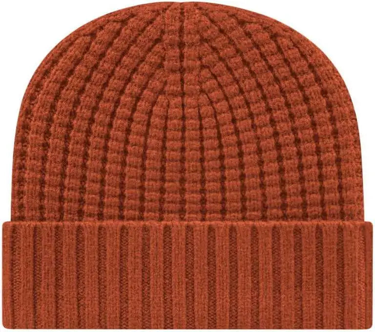 Cap America Ik8552 Premium Waffle Knit with Cuff - Rust