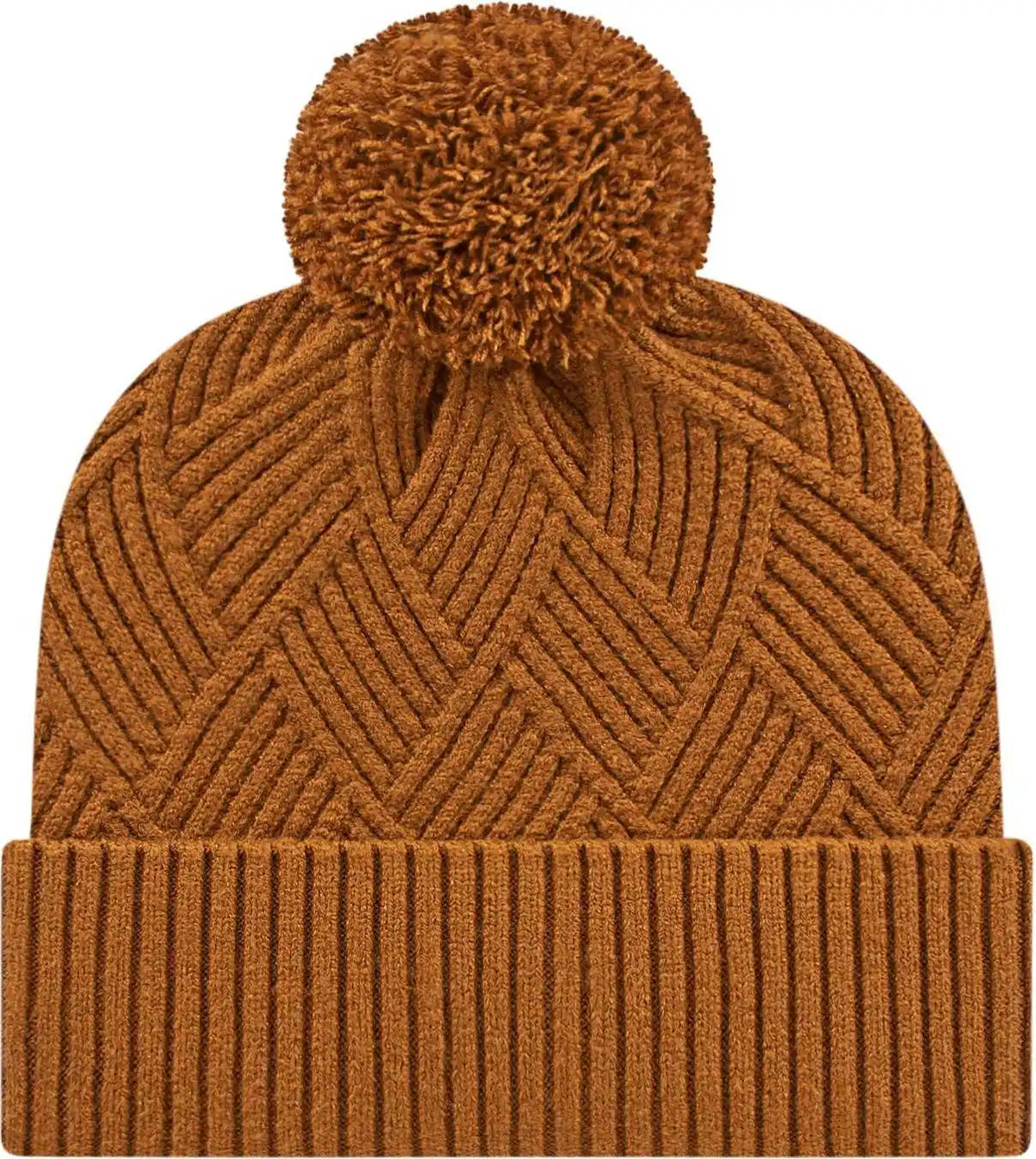Cap America Ik8554 Premium Diagonal Weave Knit with Cuff Beanie - Cider - one Size Fits Most