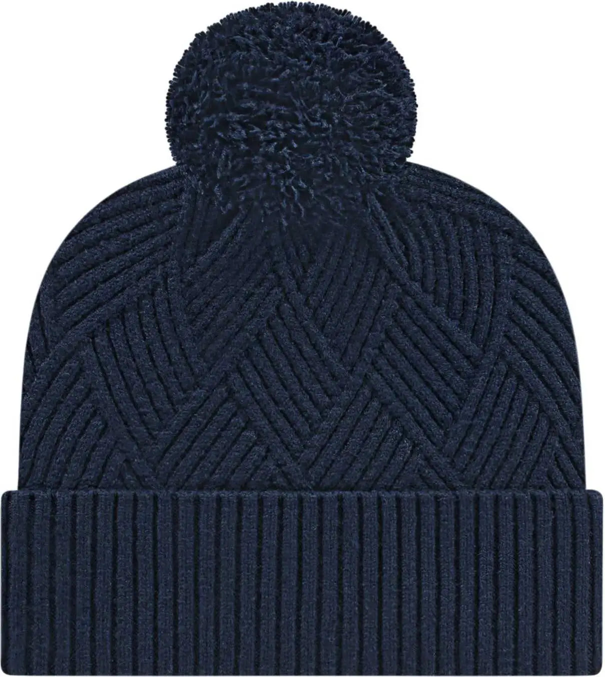 Cap America Ik8554 Premium Diagonal Weave Knit with Cuff Beanie - Navy - one Size Fits Most