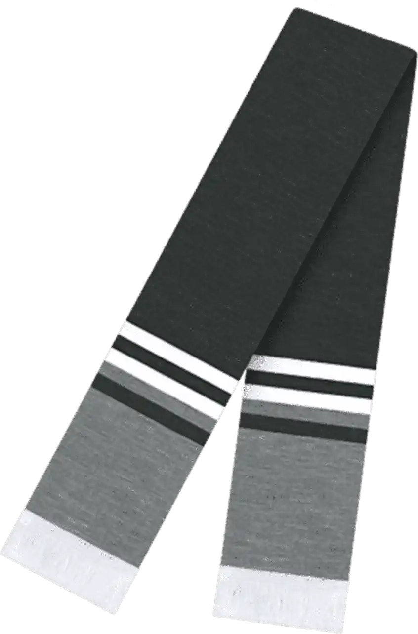 Cap America Rk60 Usa Made 60 Inch Scarf with Elite Fringe - Dark Heather - Gray / one Size Fits Most