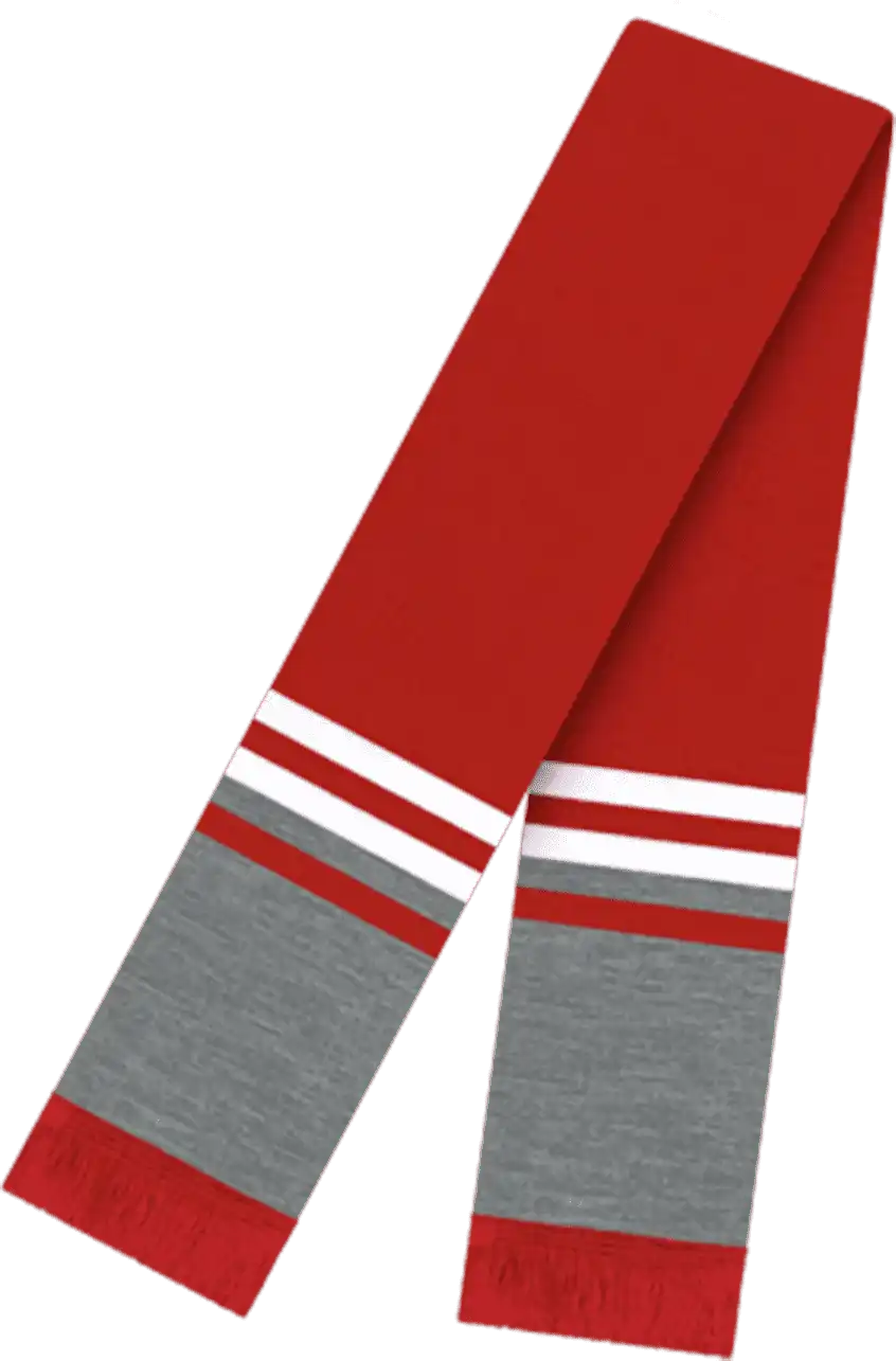 Cap America Rk60 Usa Made 60 Inch Scarf with Elite Fringe - True Red - one Size Fits Most