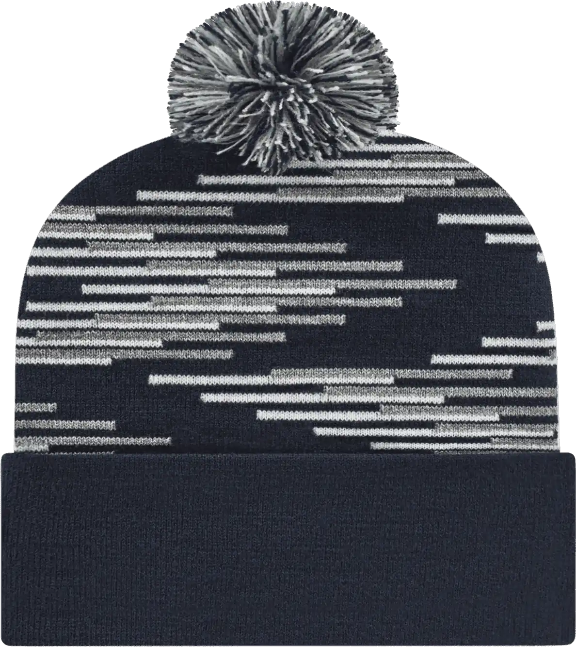 Cap America Rkb12 Usa Made Bar Knit with Cuff Beanie True Navy Heather White Gray / one Size Fits Most