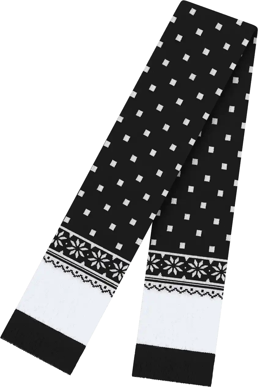 Cap America Rkf160 Snowflake Scarf - Black