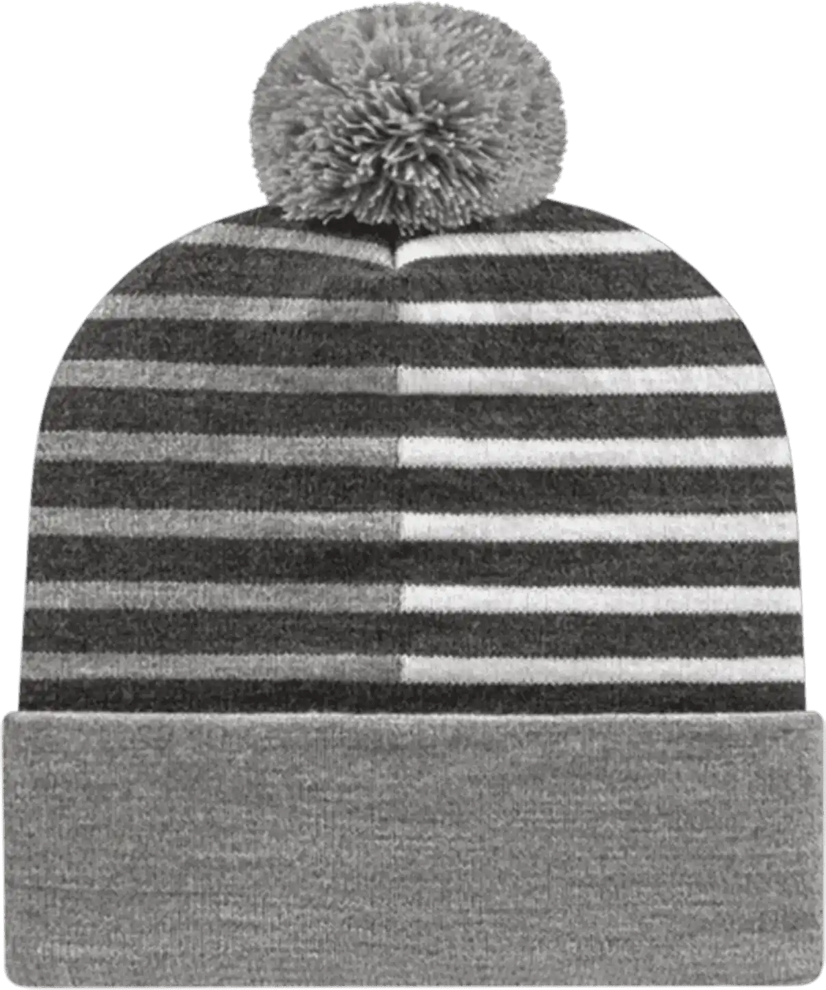 Cap America Rkh12 Usa Made Half Color Knit with Cuff Beanie Heather White Gray / one Size Fits Most