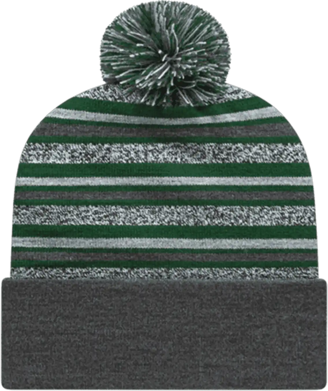 Cap America Rkl12 Usa Made Striped Knit with Cuff Beanie Forest Green / one Size Fits Most