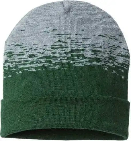 Cap America Rks12 Usa Made Static Cuffed Beanie - Forest Green Heather - one Size Fits Most