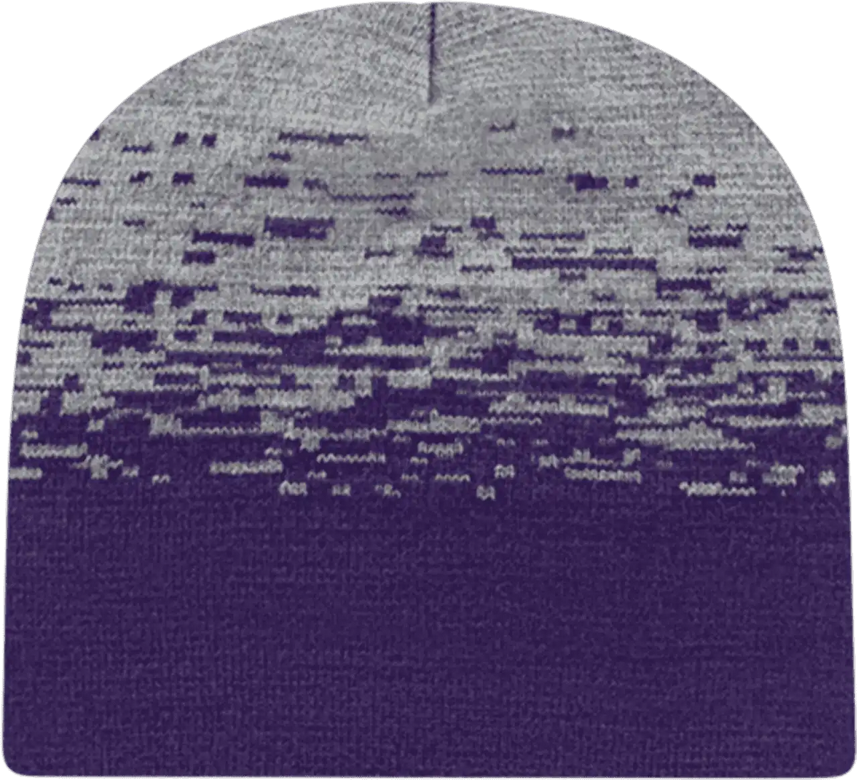 Cap America Rks9 Usa Made Static Pattern Knit Beanie Purple Heather Gray / one Size Fits Most