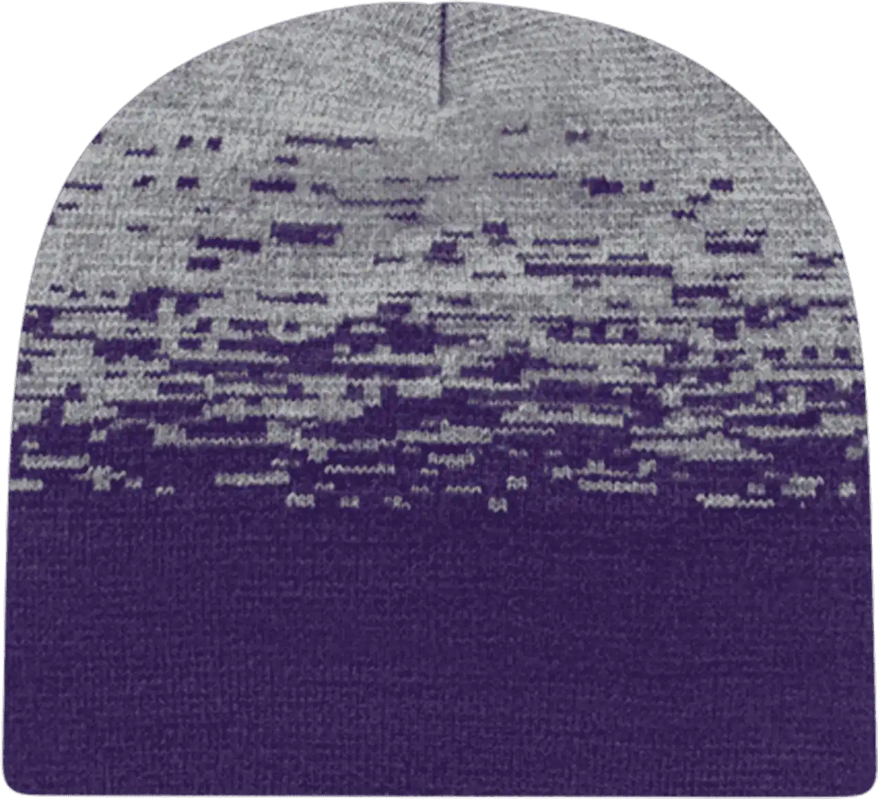Cap America Rks9 Usa Made Static Pattern Knit Beanie Purple Heather Gray / one Size Fits Most