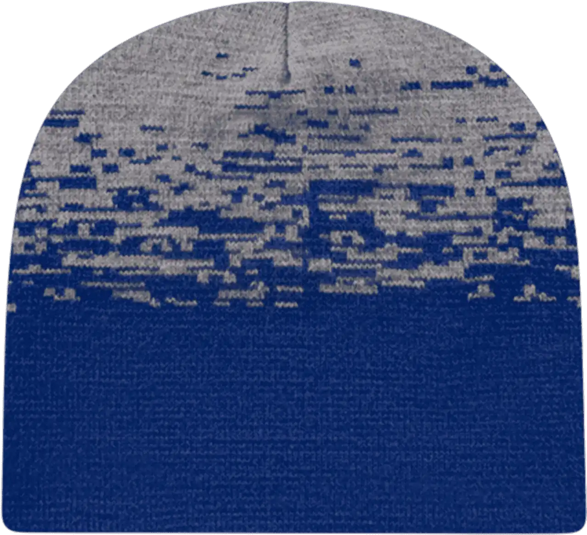 Cap America Rks9 Usa Made Static Pattern Knit Beanie - True Royal Heather - Gray / one Size Fits Most