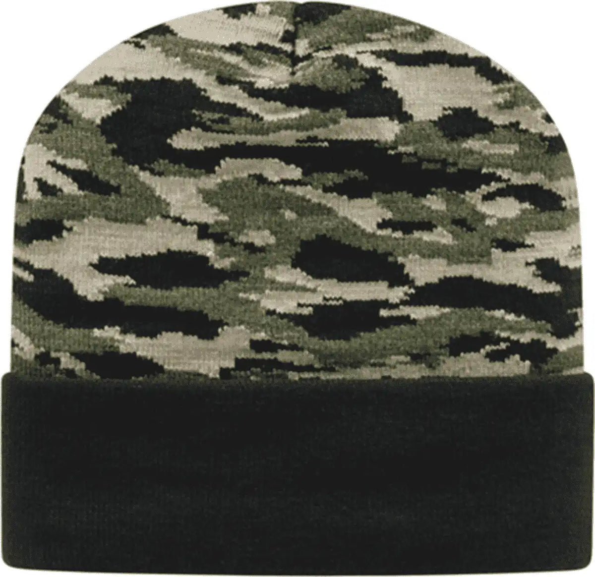 Cap America Rktc12 in Stock Rk Vintage Tiger Camo Knit Beanie with Cuff / one Size Fits Most
