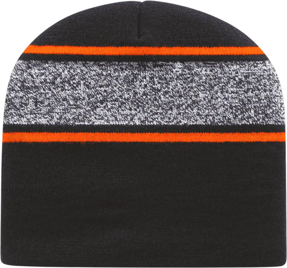 Cap America Rkv9 Usa Made Variegated Striped Beanie - Black True Royal - one Size Fits Most