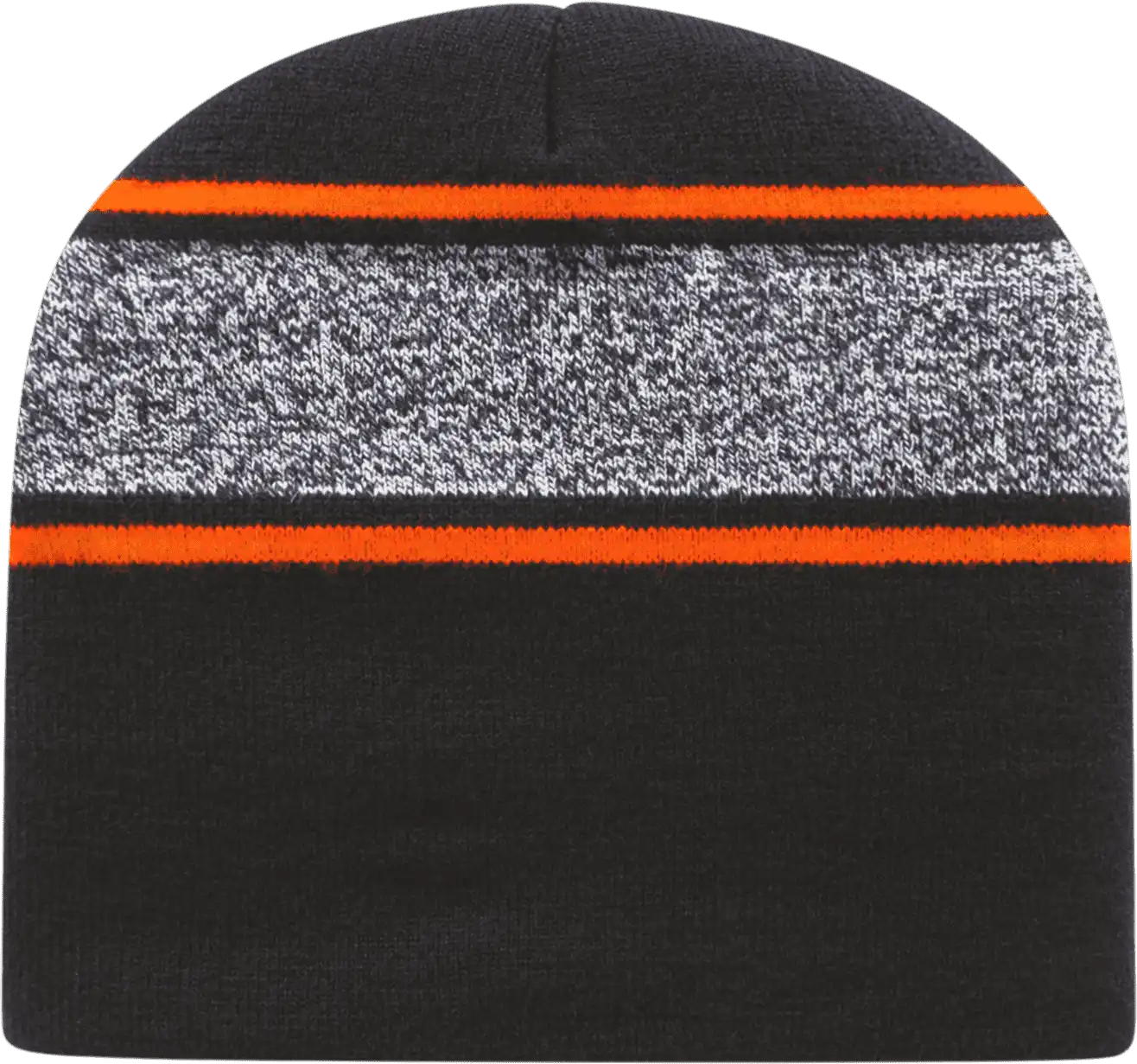Cap America Rkv9 Usa Made Variegated Striped Beanie - Black True Royal - one Size Fits Most