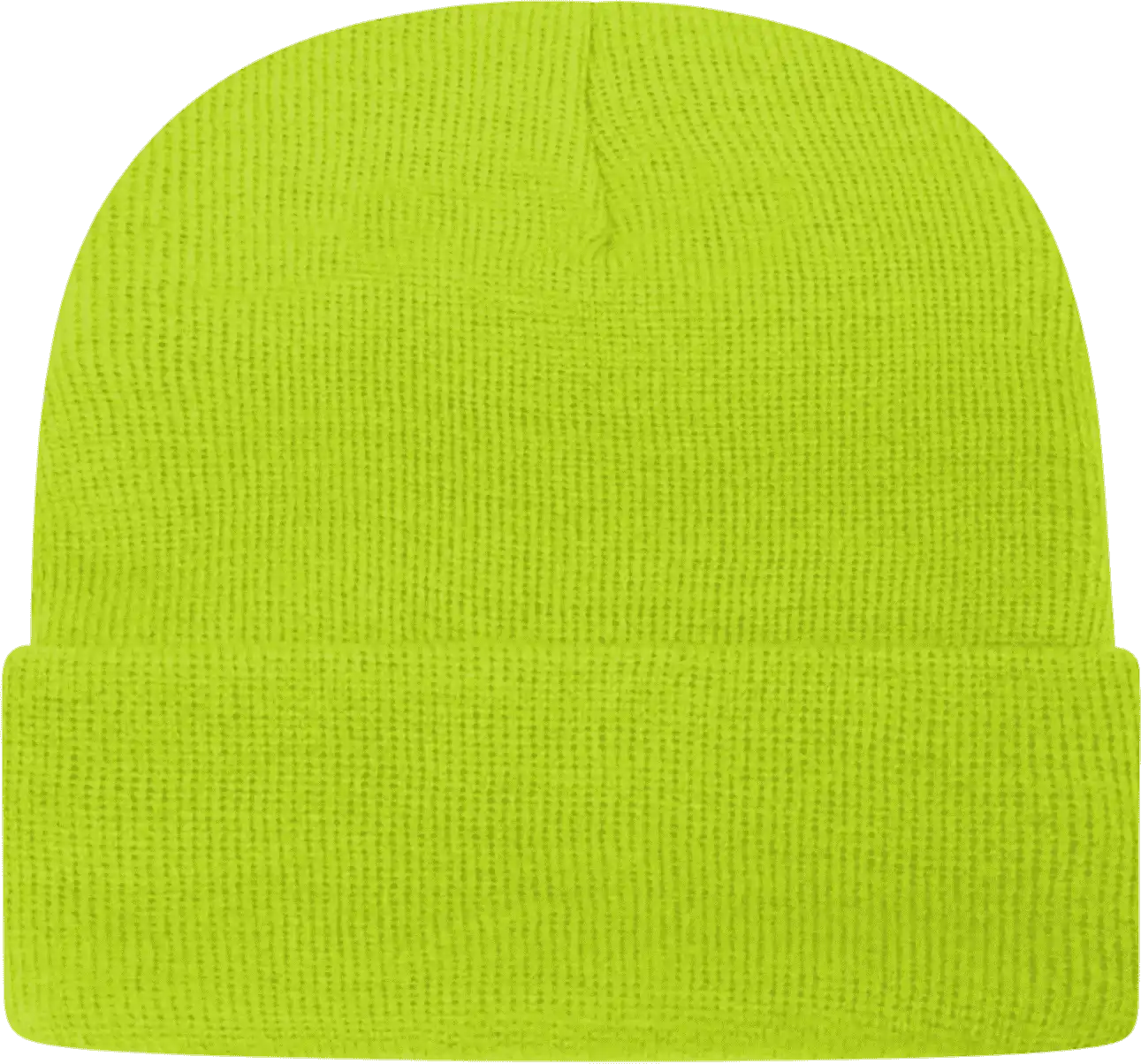 Cap America Tkn24 Usa Made Knit with Cuff Beanie - Lime Shock