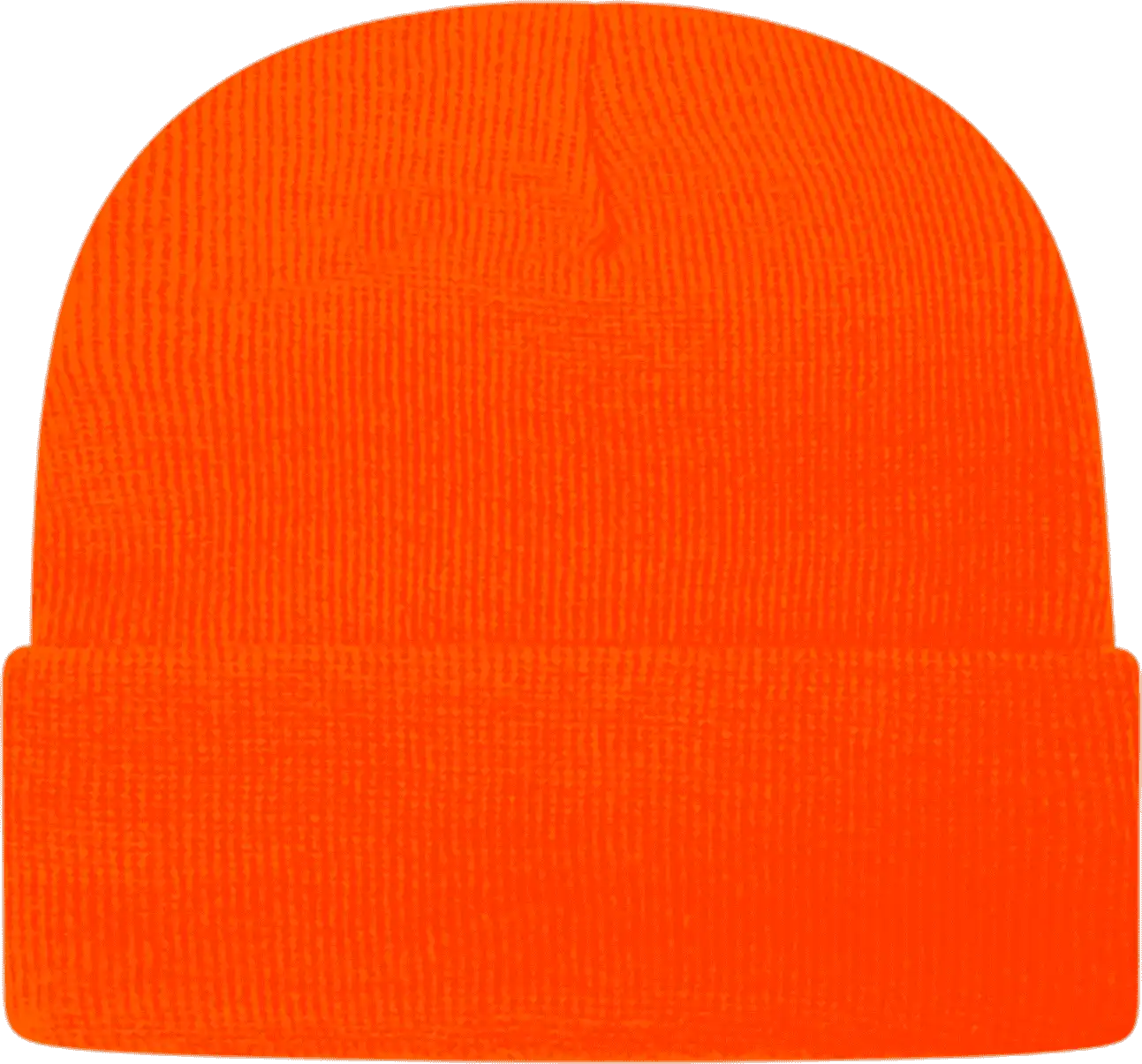 Cap America Tkn24 Usa Made Knit with Cuff Beanie - Neon Blaze - one Size Fits Most