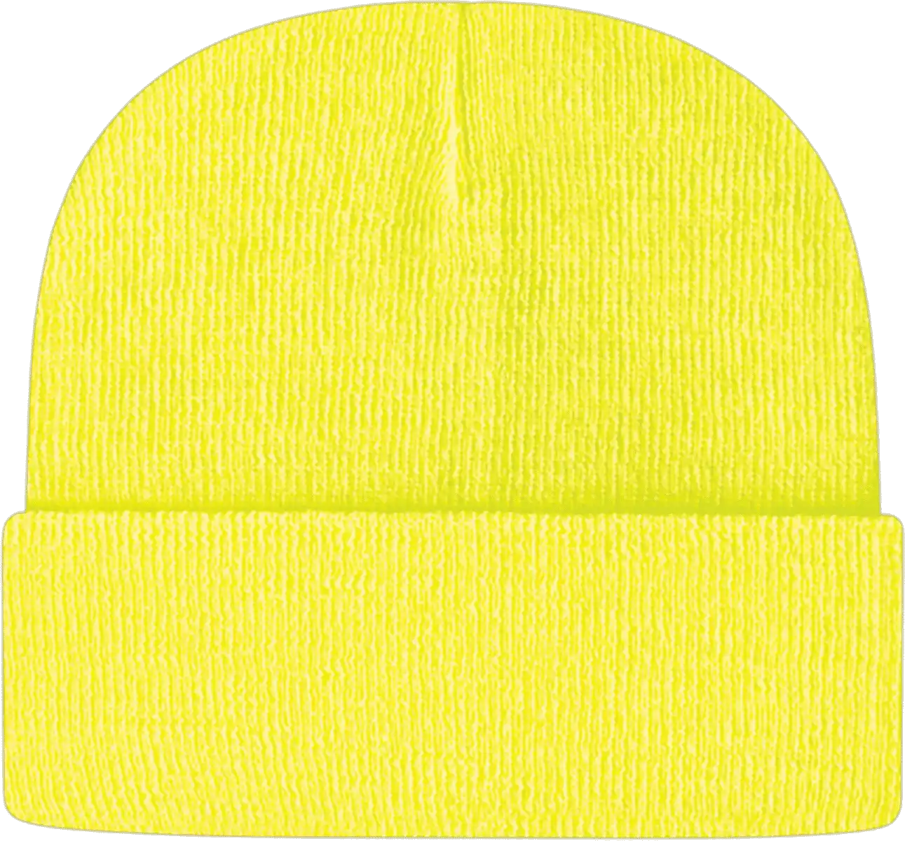Cap America Tkn24 Usa Made Knit with Cuff Beanie - Neon Yellow.png - Yellow / one Size Fits Most