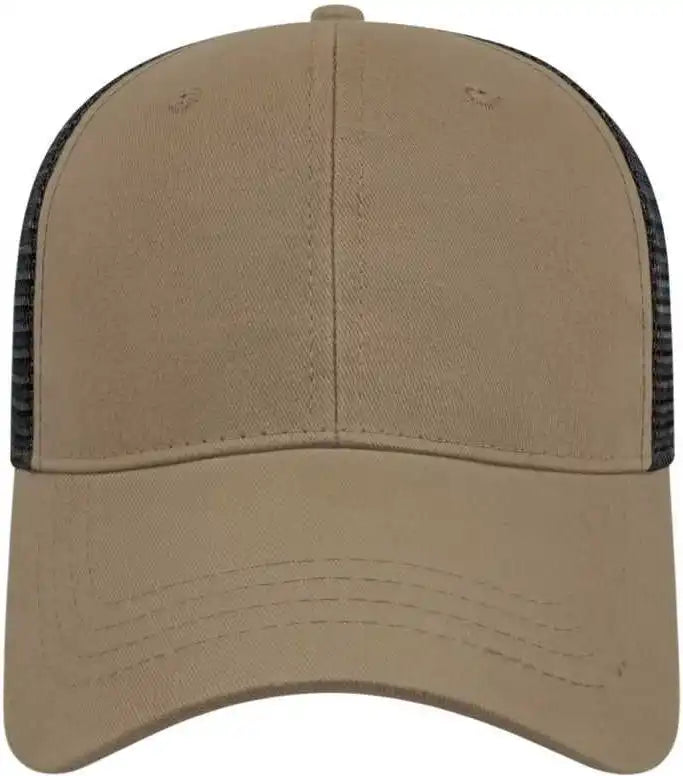 Cap America X500 x Tra Value Mesh Back - Khaki Black - one Size Fits Most