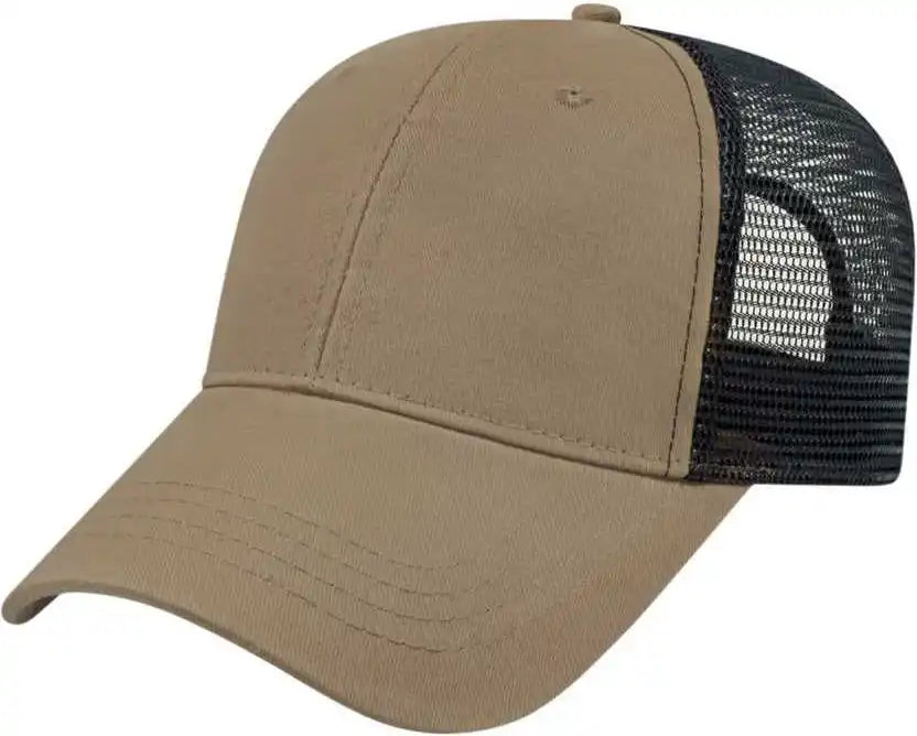 Cap America X500 x Tra Value Mesh Back Khaki Black / one Size Fits Most