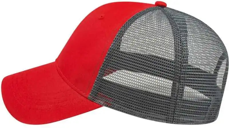 Cap America X500 x Tra Value Mesh Back Red Charcoal Dark Gray / one Size Fits Most