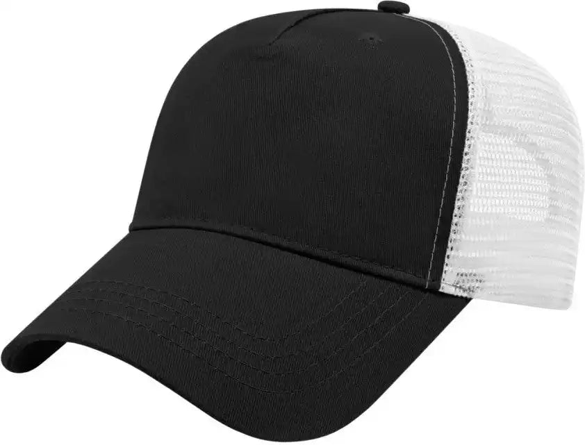 Cap America X600 x Tra Value Five Panel Mesh Back Black White / one Size Fits Most