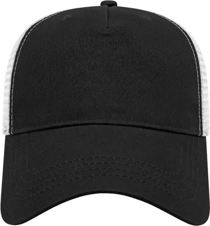 Cap America X600 x Tra Value Five Panel Mesh Back - Black White - one Size Fits Most