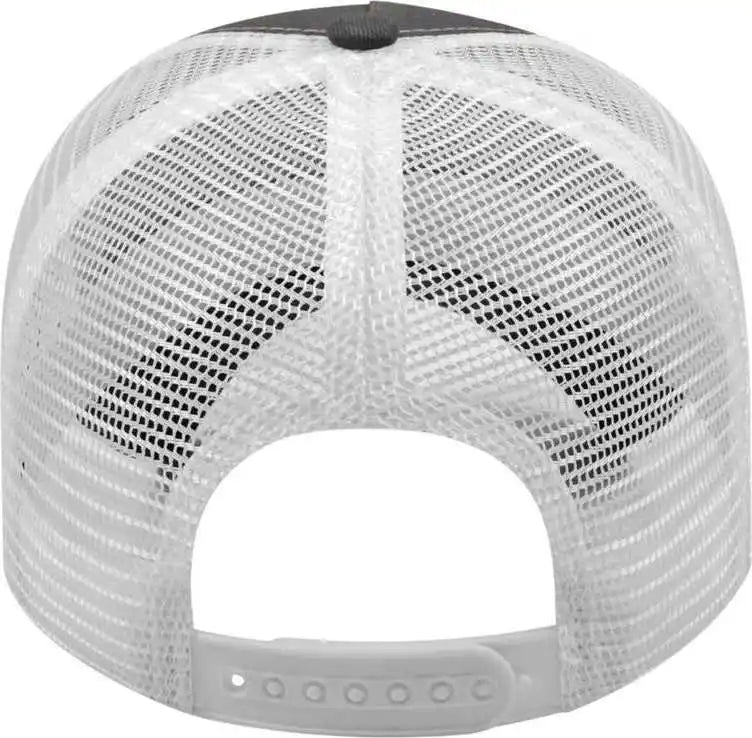 Cap America X600 x Tra Value Five Panel Mesh Back Charcoal White Dark Gray / one Size Fits Most