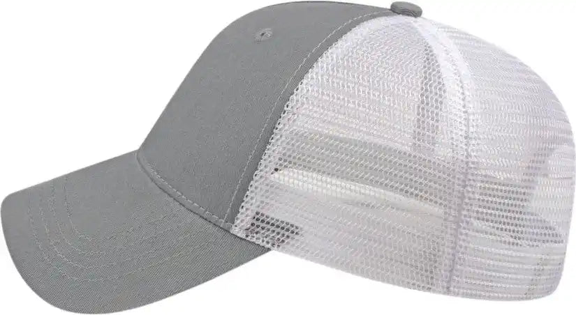 Cap America X600 x Tra Value Five Panel Mesh Back Gray White / one Size Fits Most