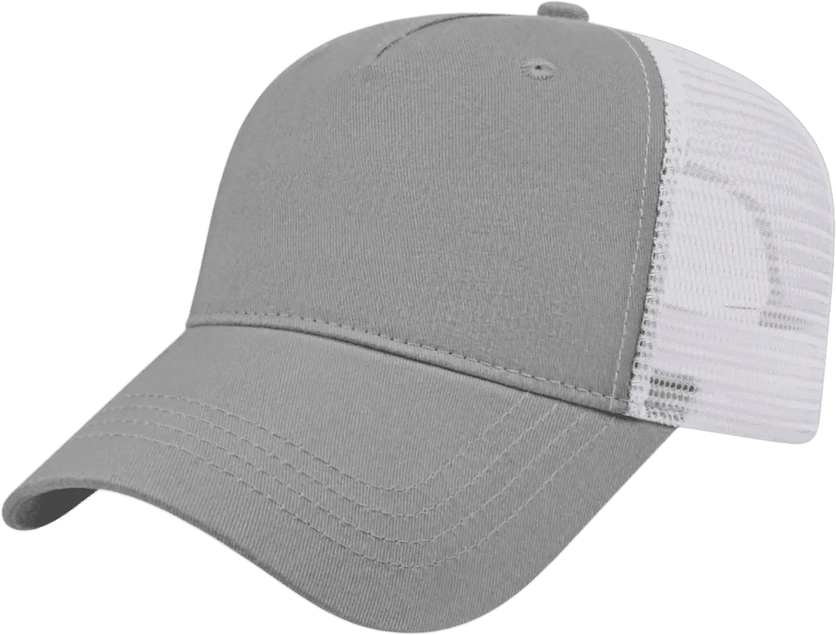 Cap America X600 x Tra Value Five Panel Mesh Back - Gray White