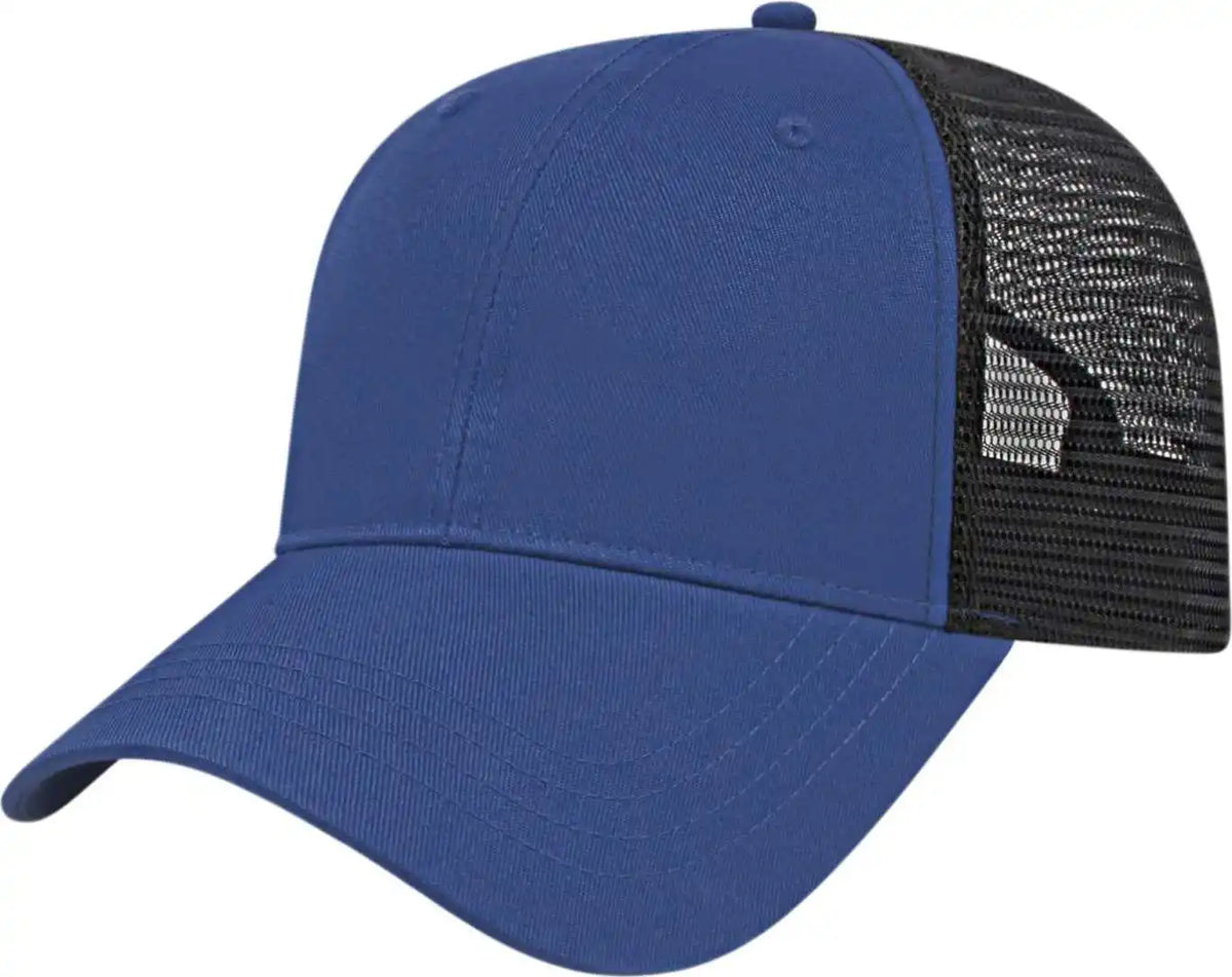 Cap America X800 x Tra Value Polyester Trucker Royal Black / one Size Fits Most