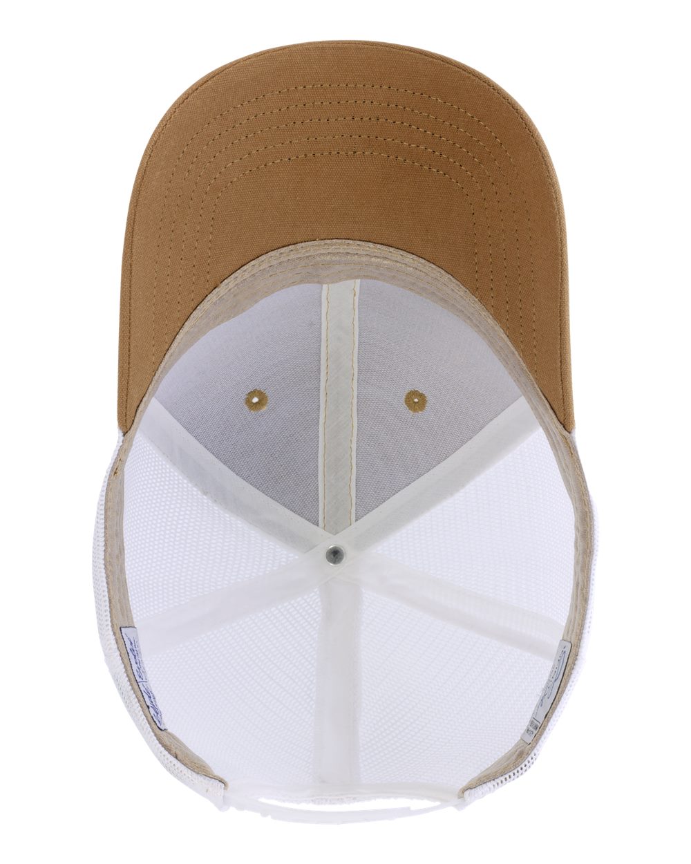 Caramel/ White Women's Modern Trucker Cap - CHARLIE