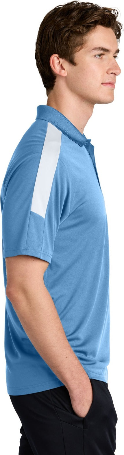 CarBl/Wht Sport-Tek Competitor United Polo ST104