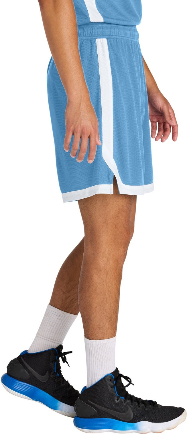 CarBl/Wht Sport-Tek Rival Basketball 7"Short ST901