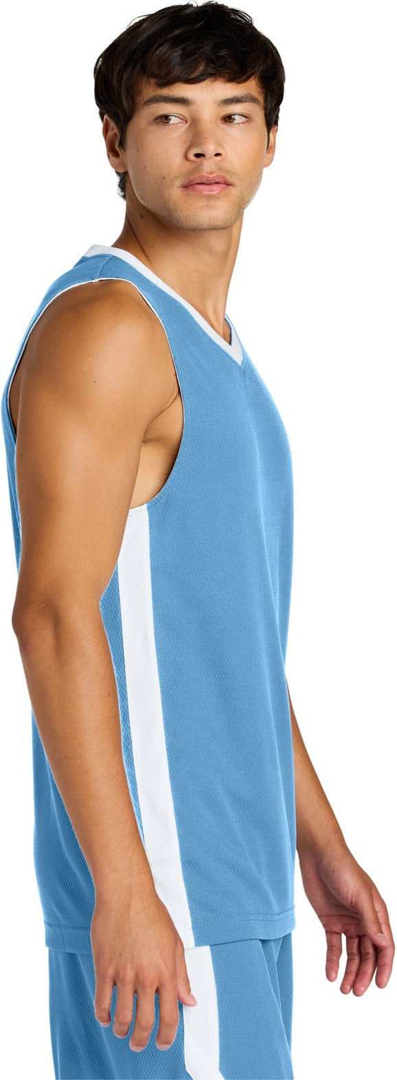 CarBl/Wht Sport-Tek Rival Basketball Rev Jersey ST900