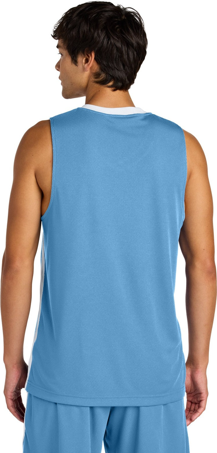 CarBl/Wht Sport-Tek Rival Basketball Rev Jersey ST900