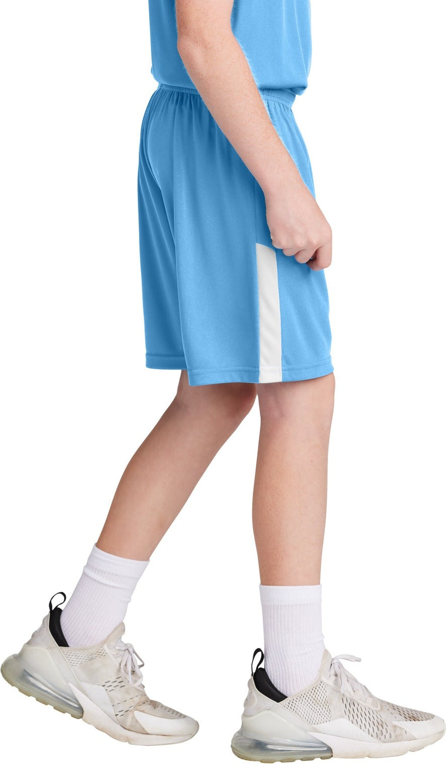 CarBl/Wht Sport-Tek Youth Competitor United 5" Short YST103