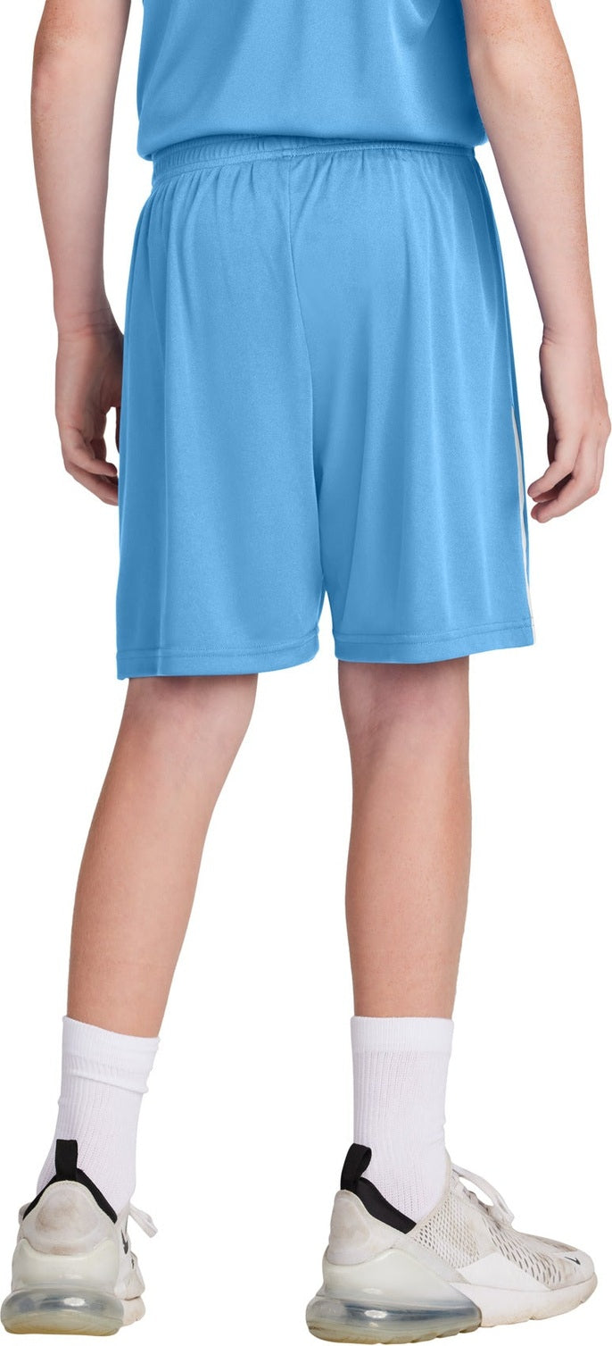 CarBl/Wht Sport-Tek Youth Competitor United 5" Short YST103
