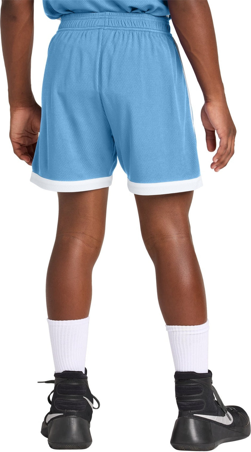 CarBl/Wht Sport-Tek Youth Rival Basketball 5" Short YST901