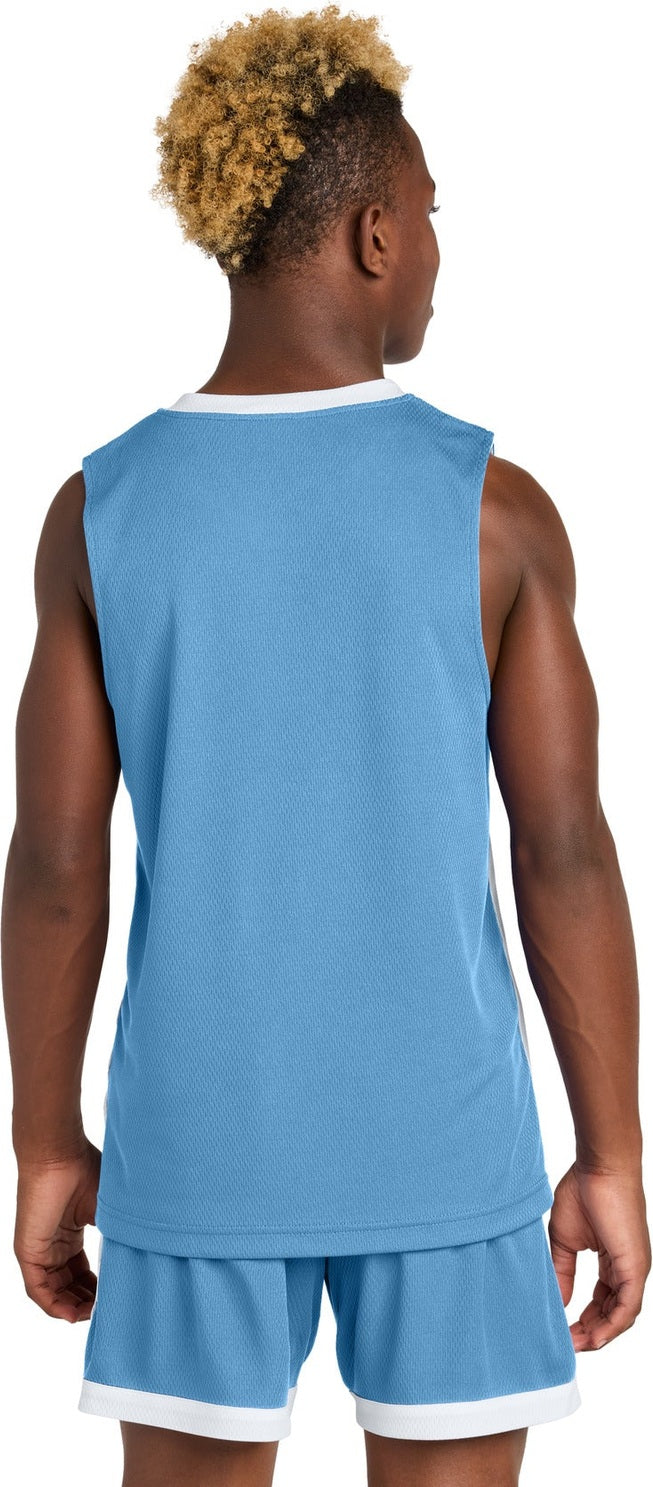 CarBl/Wht Sport-Tek Youth Rival Basketball Rev Jersey YST900