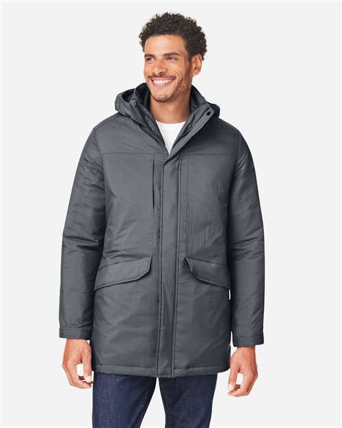 Front View of Carbon/ Black Men's Inspire 3-in-1 Jacket with Insulated Liner - CE725