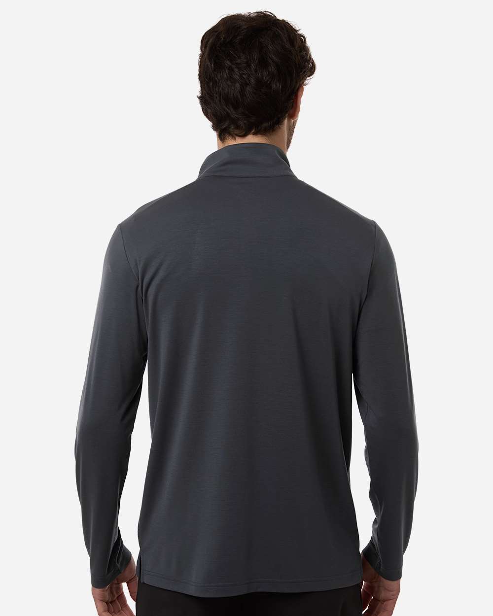 Carbon/ Black Men's JAQ Stretch Performance Quarter-Zip - NE405 plain