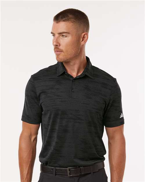 Carbon/ Black Ultimate365 Textured Stripe Polo - A2005