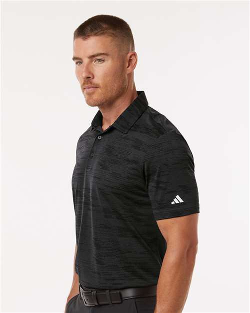 Carbon/ Black Ultimate365 Textured Stripe Polo - A2005