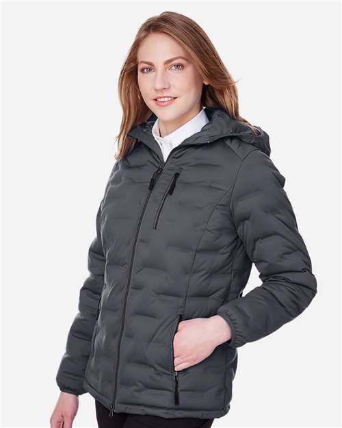 Carbon/ Black Women&#39;s Loft Puffer Jacket - NE708W