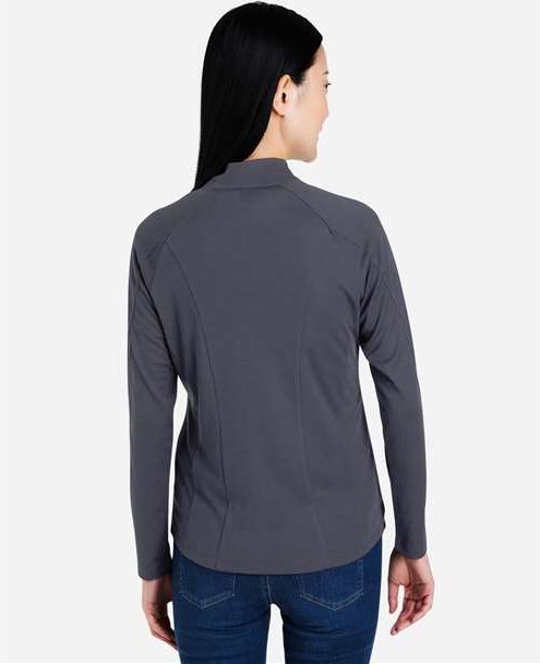 Carbon/ Black Women&#39;s Origin Performance Pique Quarter-Zip Pullover - CE418W