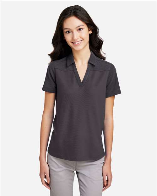 Carbon/ Carbon Heather Women's Fusion ChromaSoft™ Colorblock Polo - CE112CW