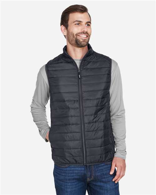 Rear View of Carbon Men's Prevail Packable Puffer Vest - CE702