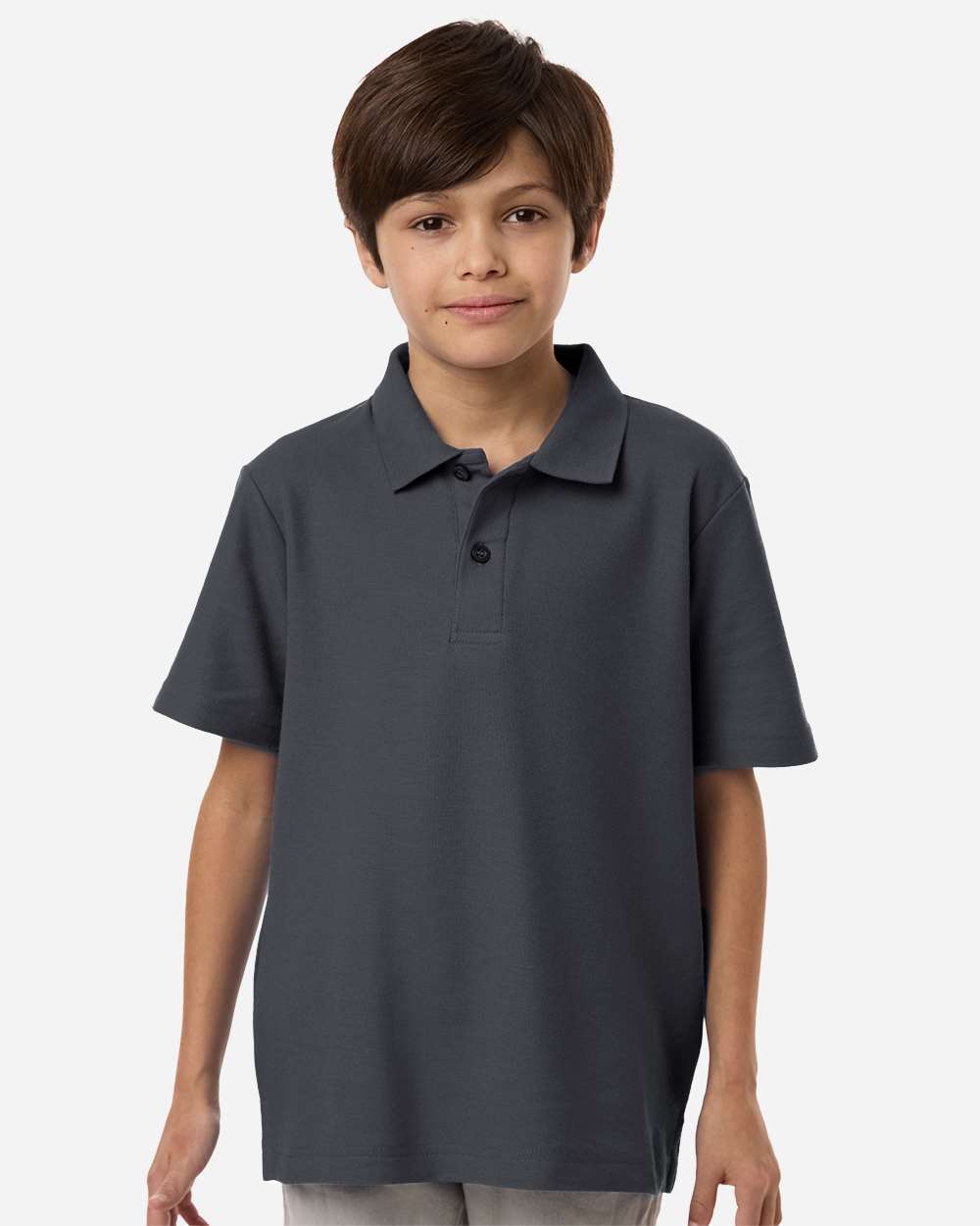 Carbon Youth Resolve CVC Performance Pique Polo - CE106Y plain
