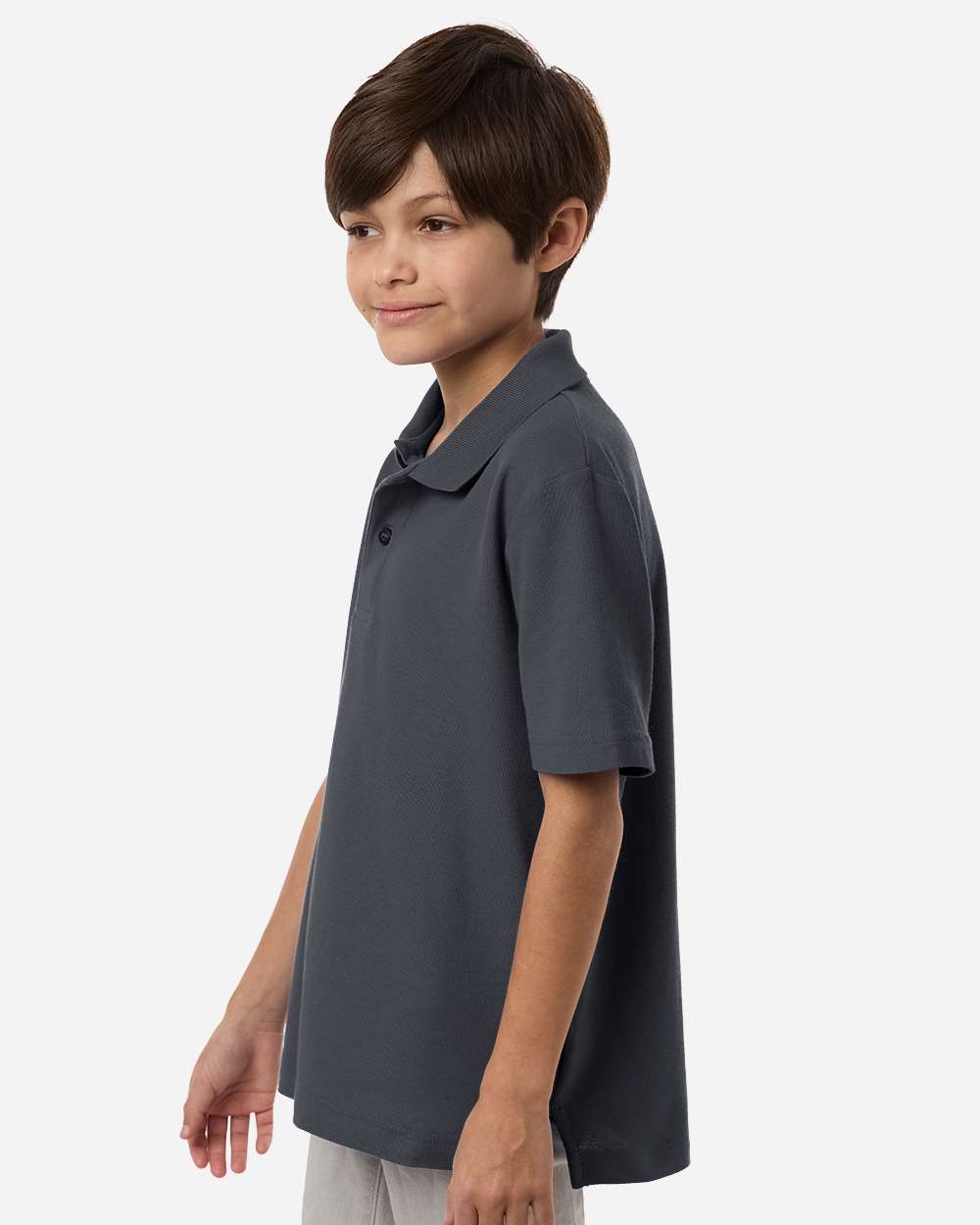 Carbon Youth Resolve CVC Performance Pique Polo - CE106Y plain