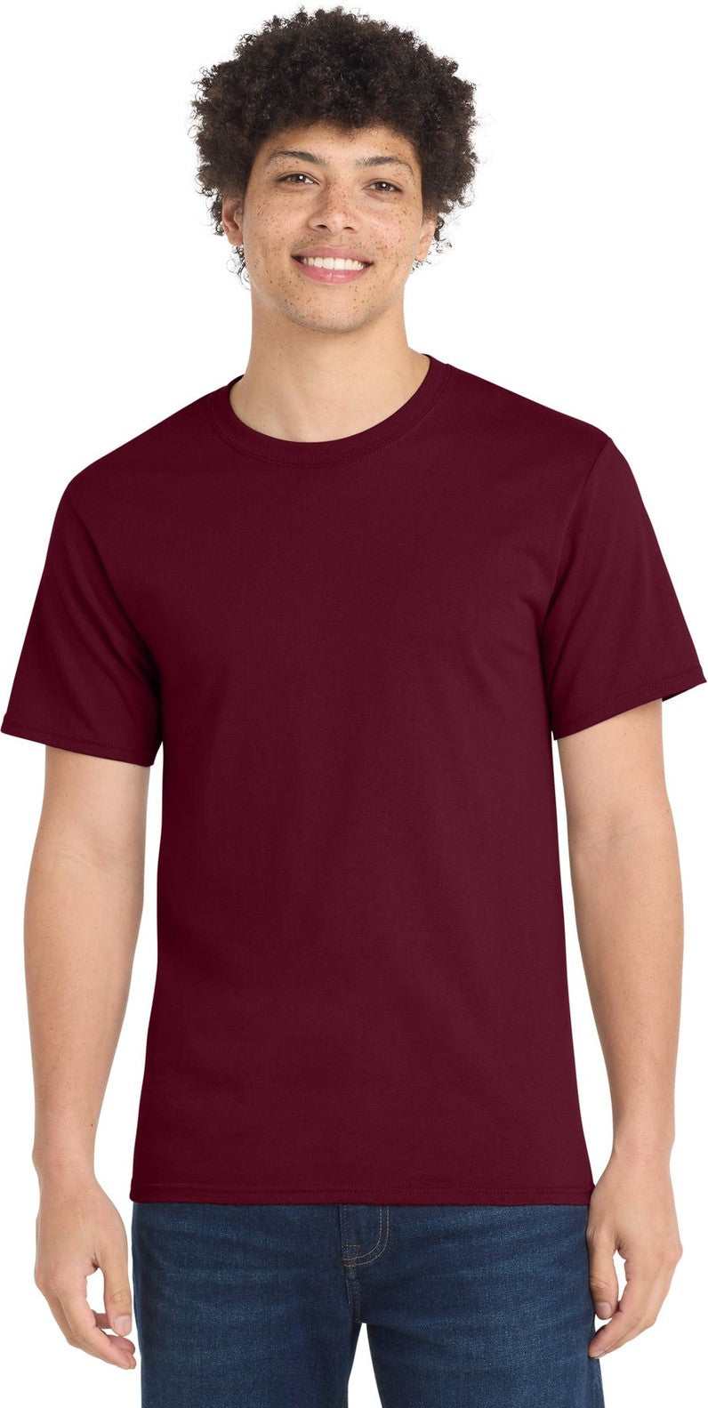 Cardinal Port & Co Essential Tee. PC61
